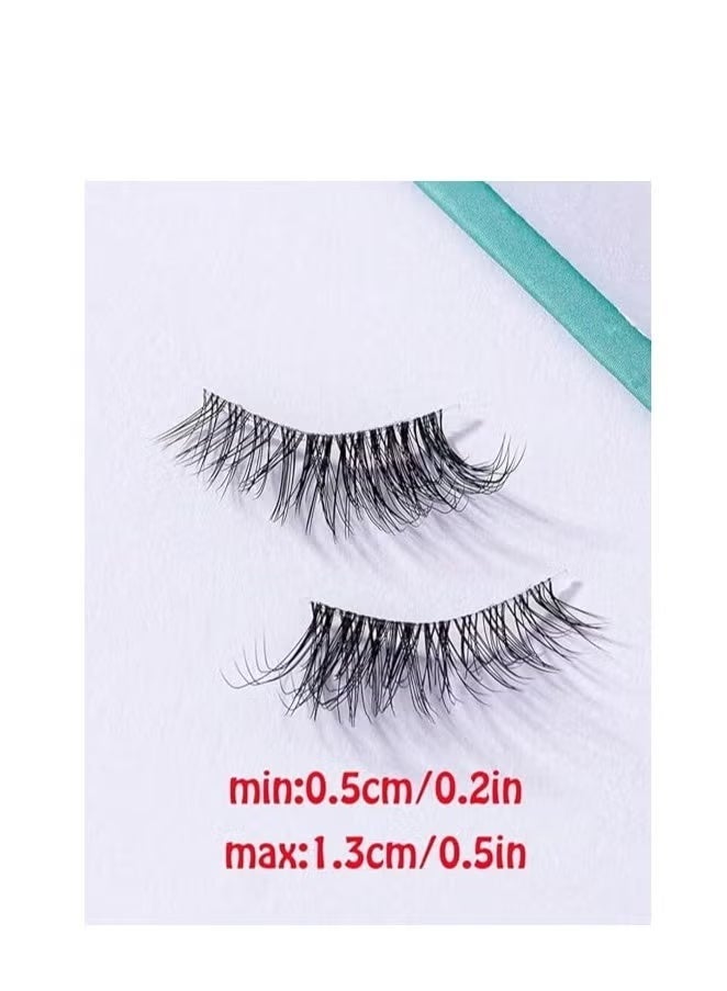 GlamKit Half Lashes With Clear Band Cat-Eye Eyelashes Fluffy Wispy False Eyelashes Natural Look Handmade Soft Diy Cluster Lashes Pack 7 Pairs - Image 5